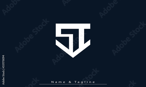 Alphabet letters Initials Monogram logo SI , IS