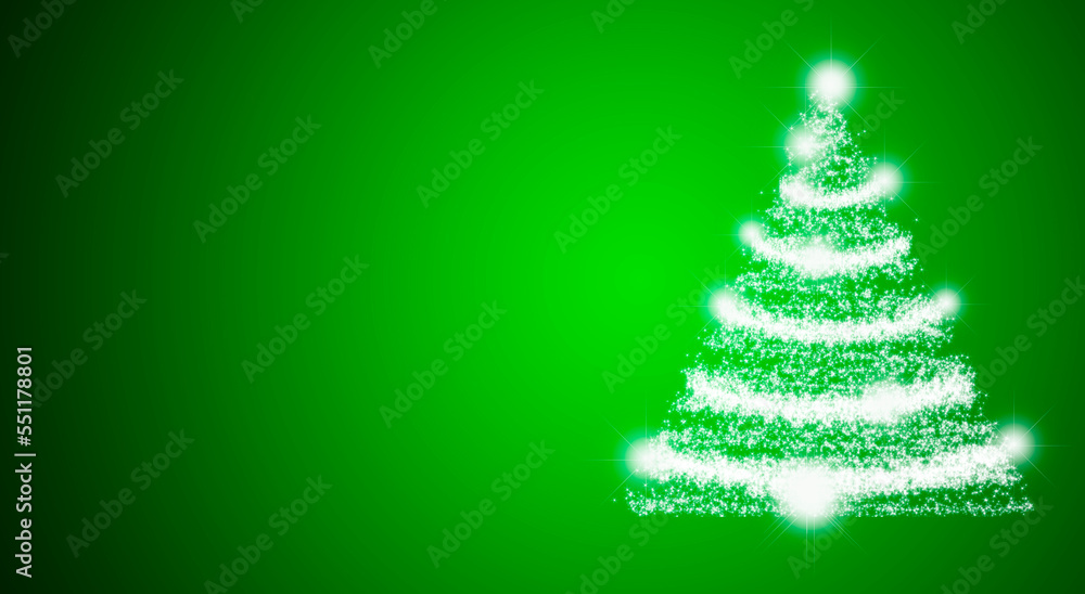 Fondo navideño verde con árbol de navidad iluminado. Fondo navideño verde con árbol de navidad iluminado.