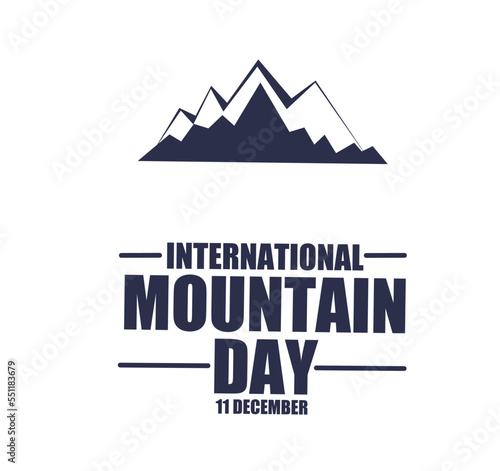 International Mountain day 11 December vector illustration, suitable for web banner, poster or card campaign