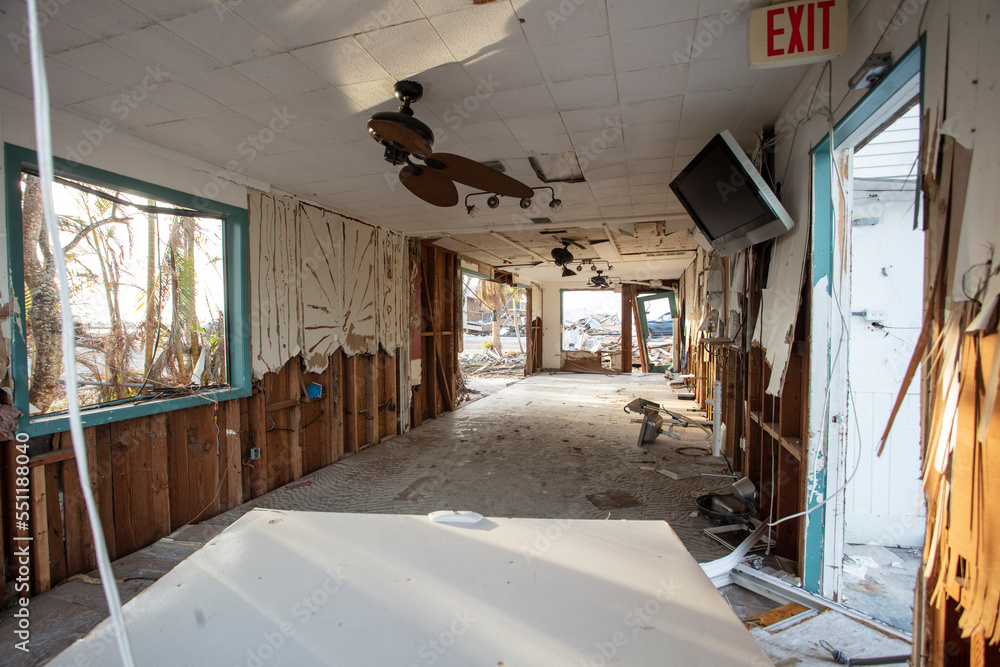 custom made wallpaper toronto digitalHuricane Ian Dammage on matlaeshe  island near Cape Coral