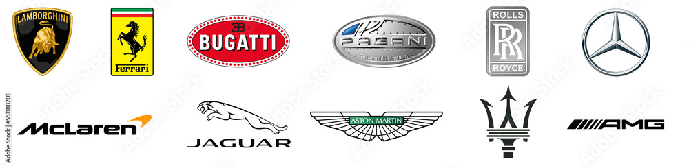 luxury sports car logos