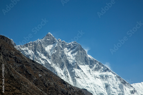 summit of lhotse mountain, himalayas, nepal