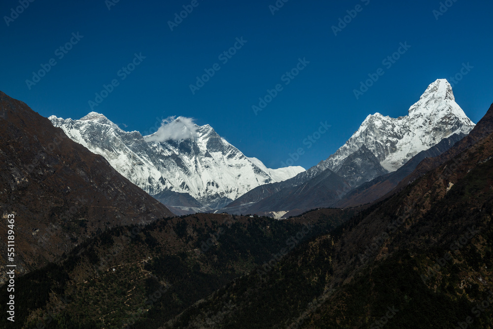 snowly himalayan summits