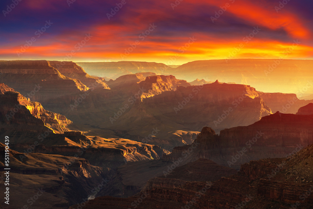Naklejka premium Grand Canyon National Park at sunset