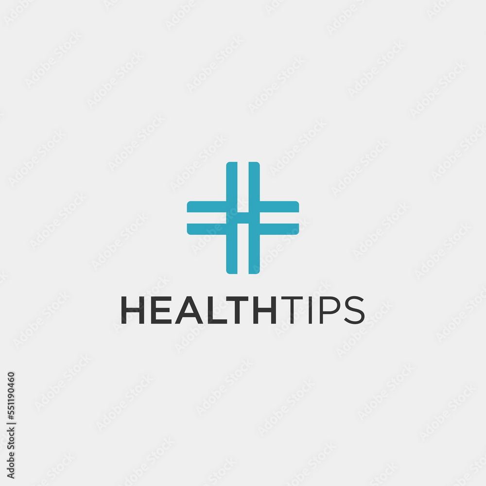Health symbol and TH monogram Health symbol and TH monogram