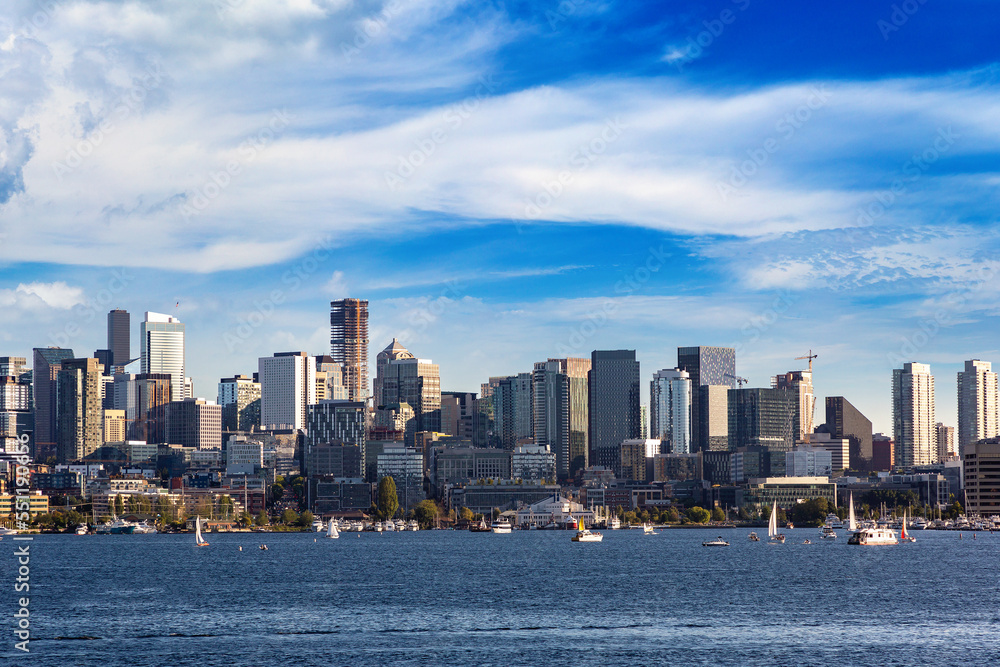 Seattle cityscape at Lake Union