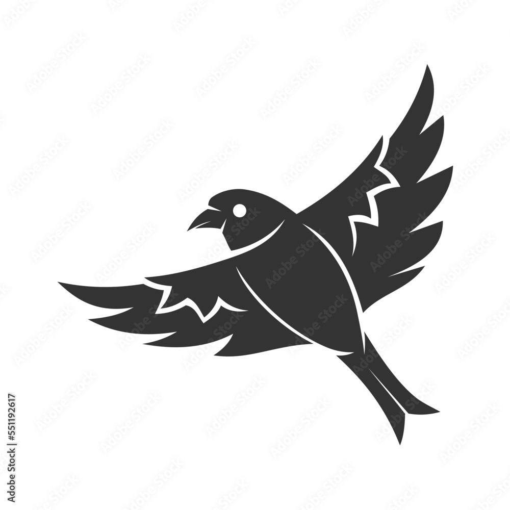 Fototapeta premium finch bird logo template Icon Illustration Brand Identity