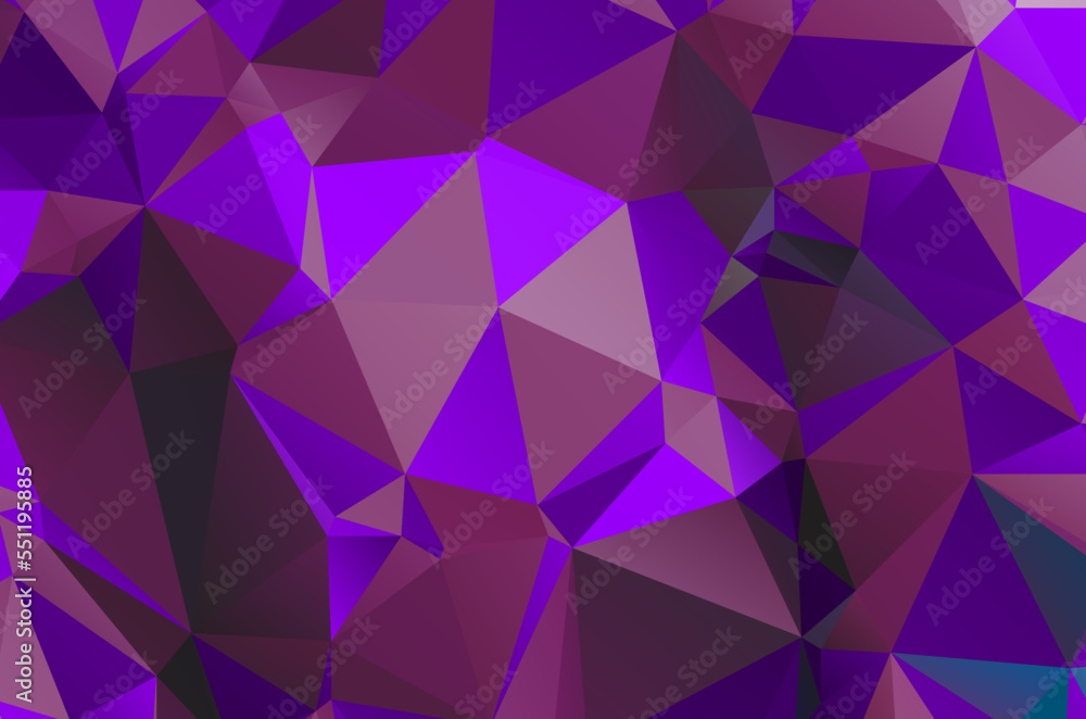 Abstract multicolor mosaic backdrop. Geometric low polygonal background. Design element for posters, business cards, presentations layouts, showcases. Raster clip art.