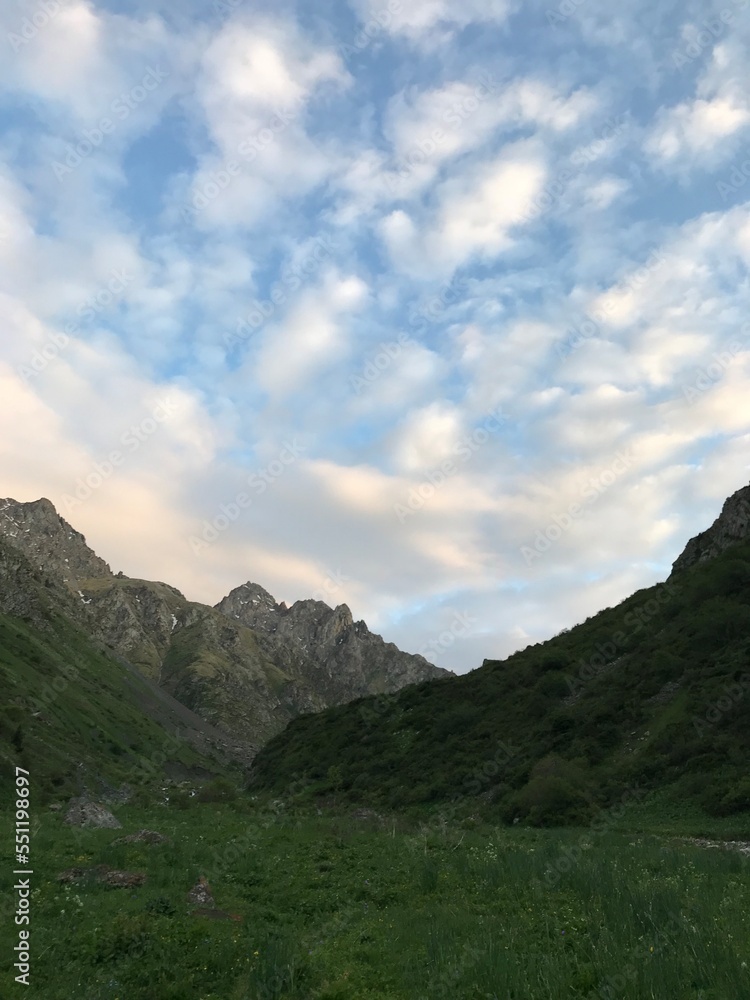 Landscape in the mountains, Terskey Alatoo mountains, Kyrgyzstan
