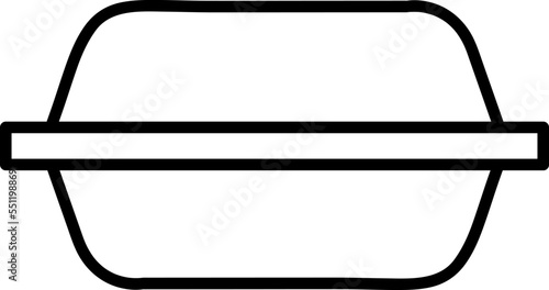 Styrofoam lunch box icon trendy on white background..eps