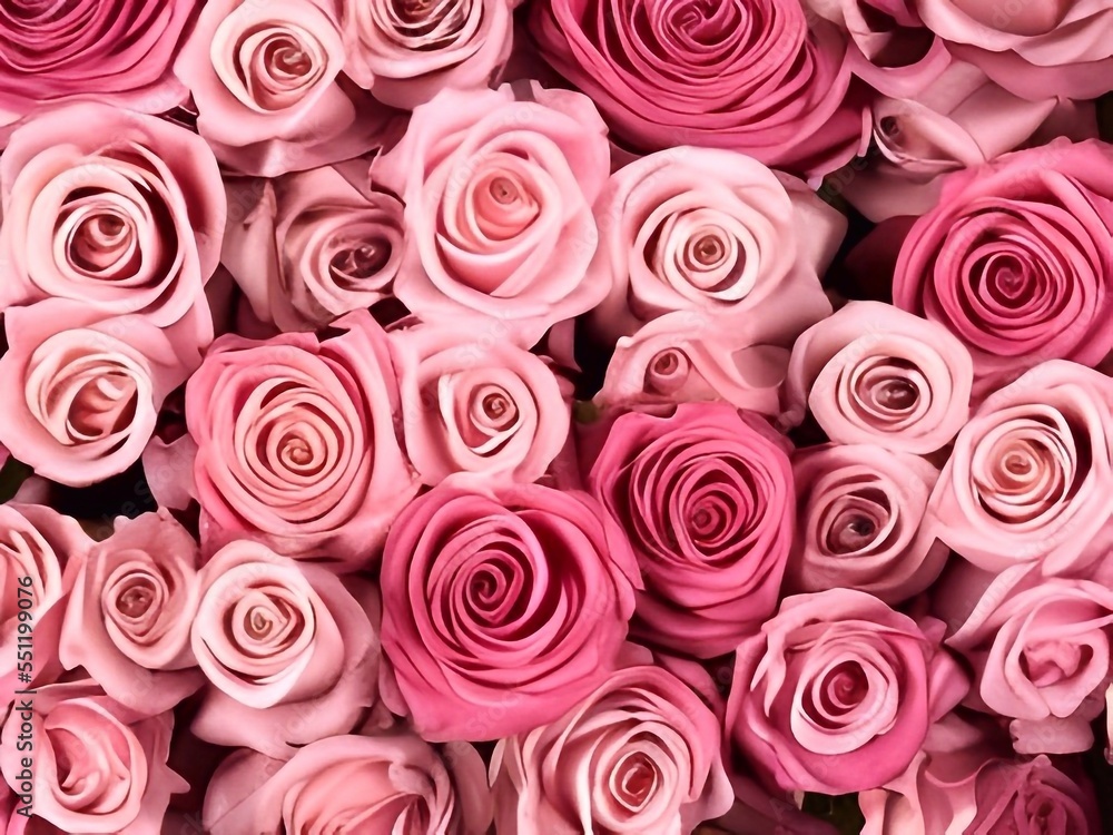 Fototapeta premium pink roses background