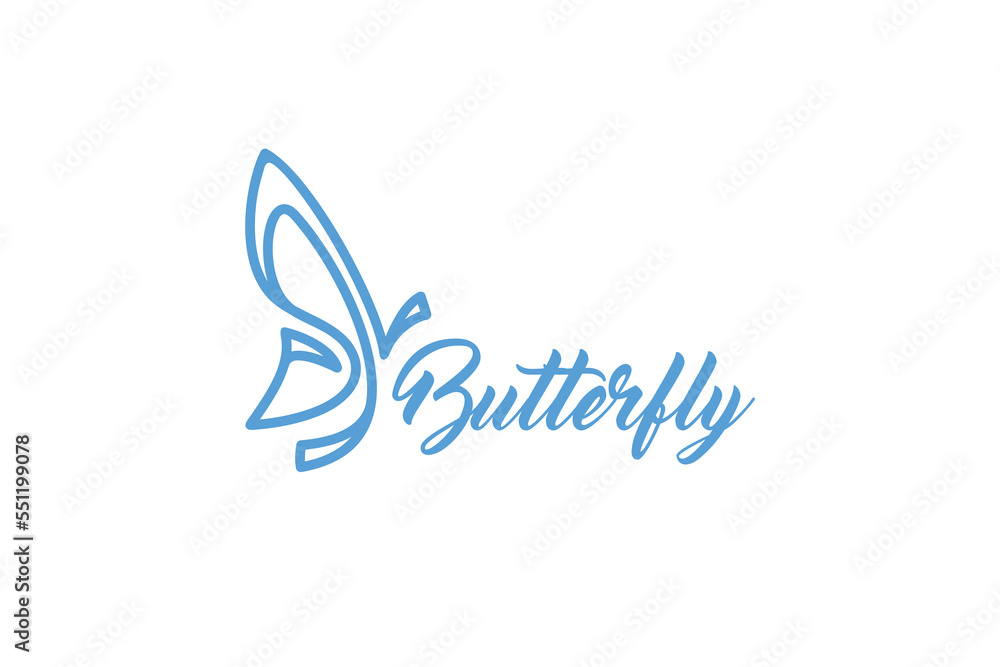 Luxury butterfly logo design