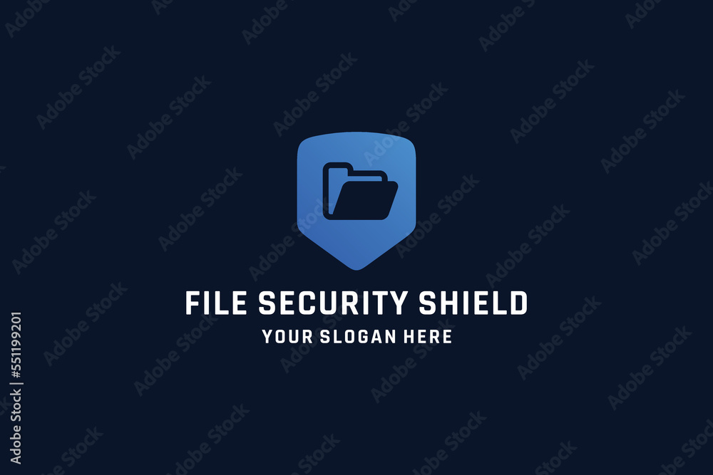 File security shield logo design File security shield logo design