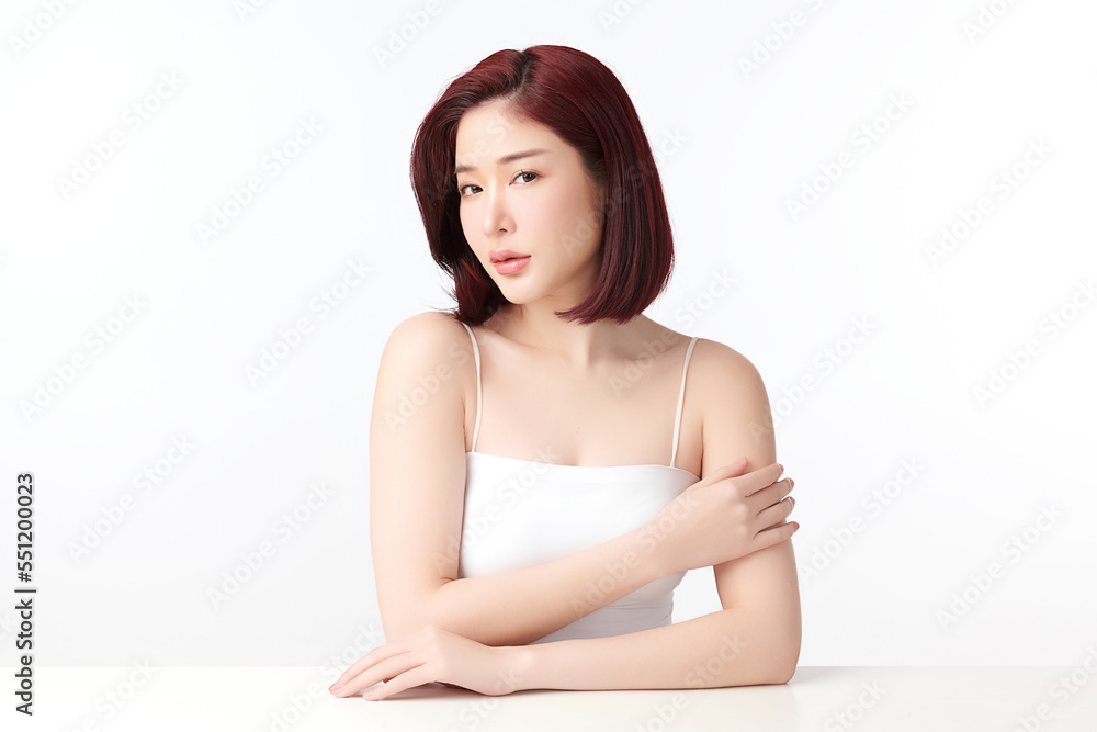 Beautiful young asian woman with clean fresh skin on white background, Face care, Facial treatment, Cosmetology, beauty and spa, Asian women portrait. Beautiful young asian woman with clean fresh skin on white background, Face care, Facial treatment, Cosmetology, beauty and spa, Asian women portrait.