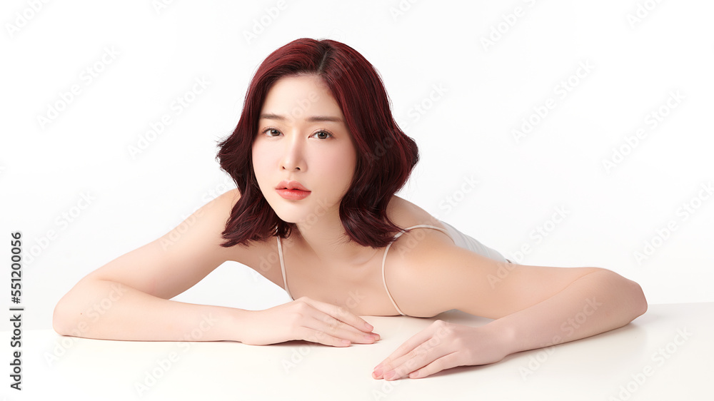 Beautiful young asian woman with clean fresh skin on white background, Face care, Facial treatment, Cosmetology, beauty and spa, Asian women portrait. Beautiful young asian woman with clean fresh skin on white background, Face care, Facial treatment, Cosmetology, beauty and spa, Asian women portrait.