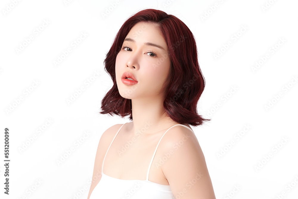 Beautiful young asian woman with clean fresh skin on white background, Face care, Facial treatment, Cosmetology, beauty and spa, Asian women portrait. Beautiful young asian woman with clean fresh skin on white background, Face care, Facial treatment, Cosmetology, beauty and spa, Asian women portrait.