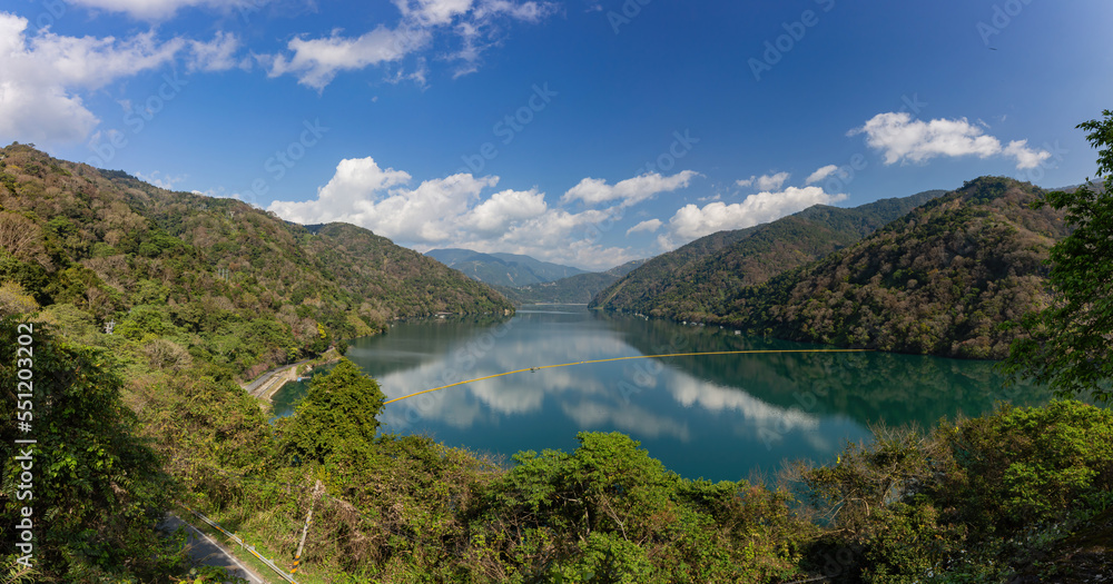 Sunny view of the Wushe Reservoir