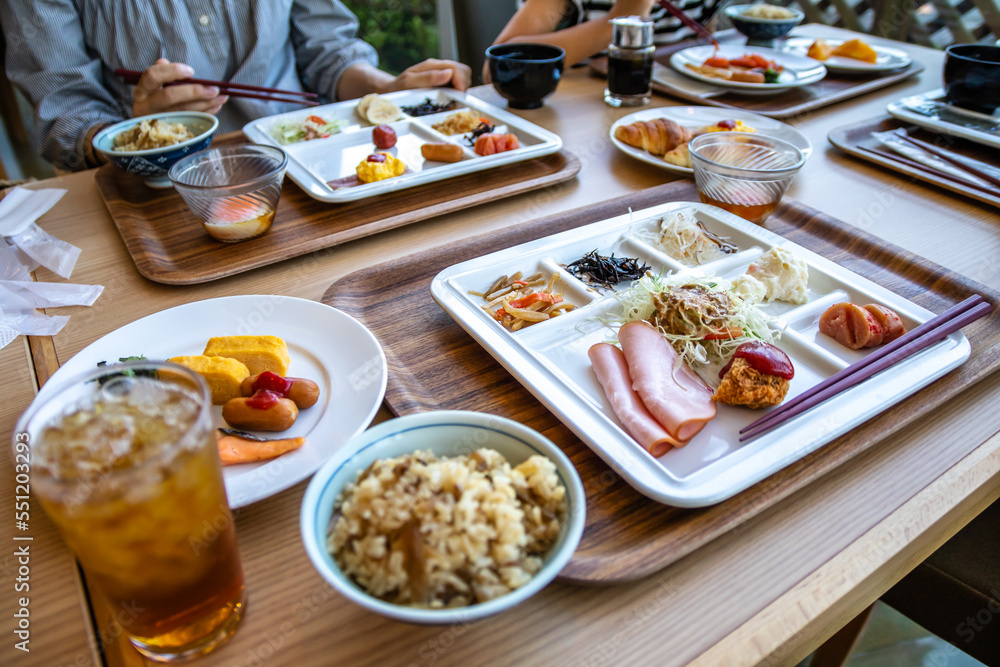 朝食のビュッフェ 朝食のビュッフェ