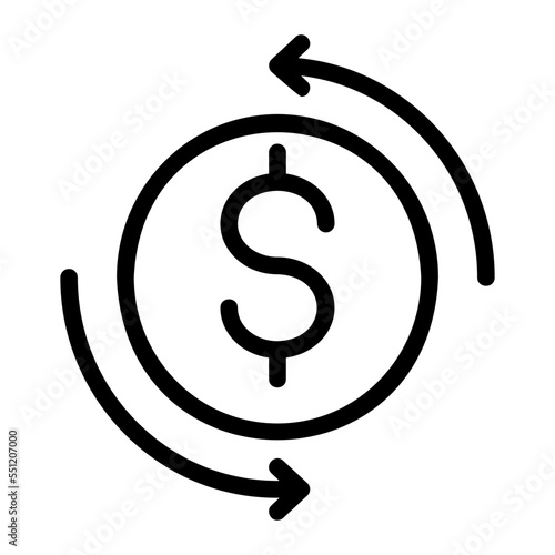 money flow line icon