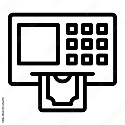 atm cashout line icon