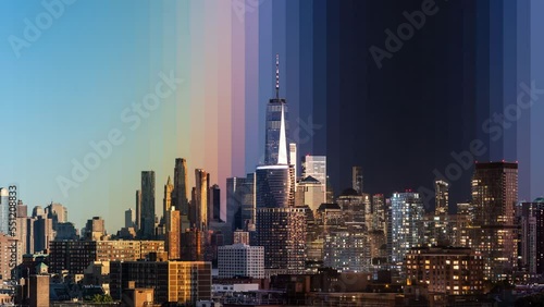 NYC - Lower Manhattan Cityscape Time Slice