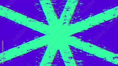 rotating cross animation with retro and abstract glitch effect