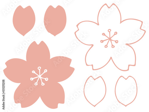 手描き風アイコン　桜