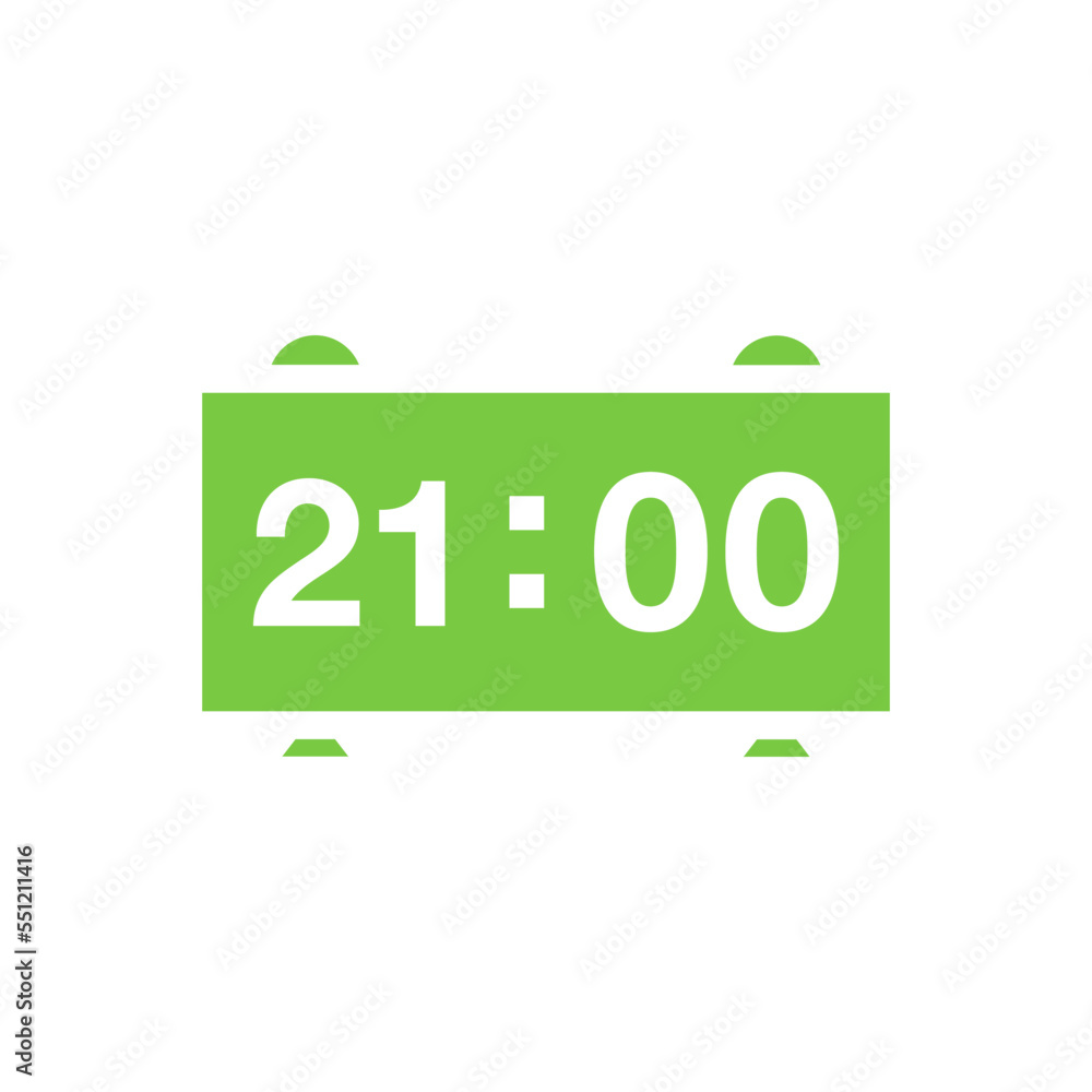 Fototapeta premium digital clock ,icon, design, flat, style, trendy, collection, template