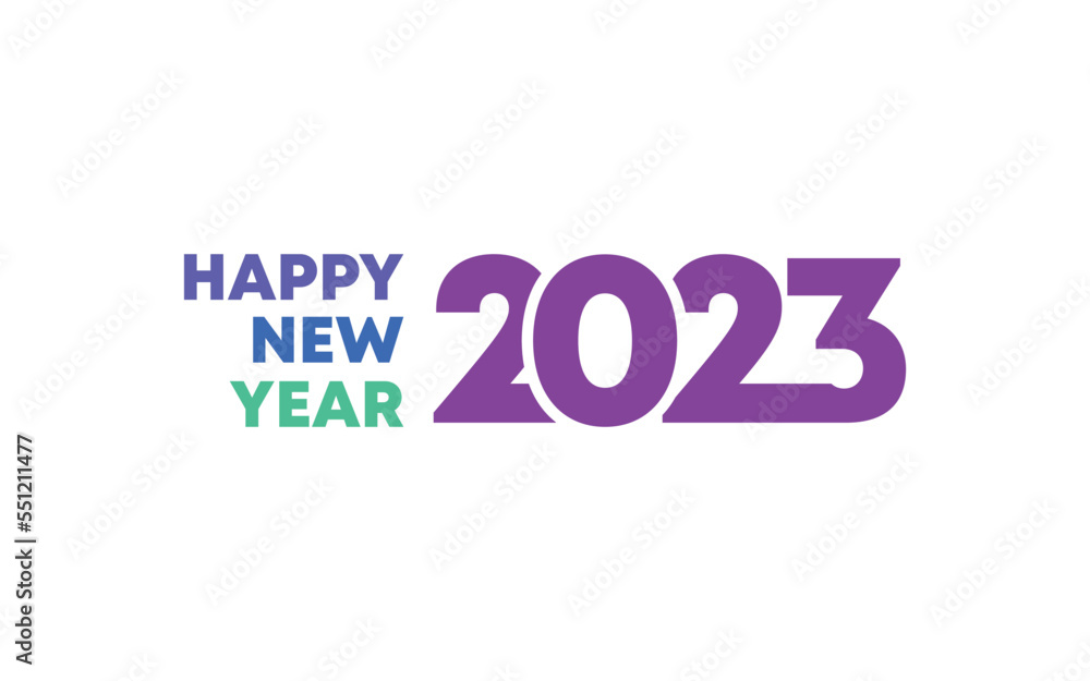 LOGO DESIGN BANNER FOR HAPPY NEW YEAR 2023 MODERN ABSTRACT