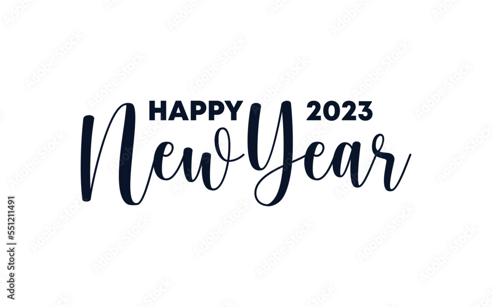 LOGO DESIGN BANNER FOR HAPPY NEW YEAR SIMPLE CLASSIC
