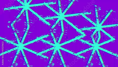 rotating cross animation with retro and abstract glitch effect