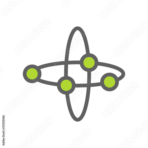 molecule ,icon, design, flat, style, trendy, collection, template