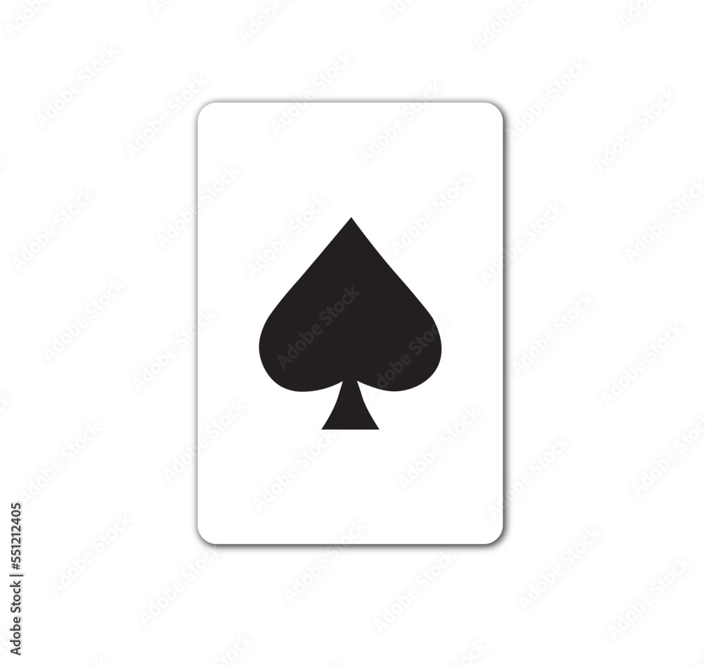 Spade Ace playing card vector design. Spade Ace playing card vector design.