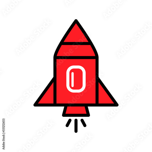 rocket ,icon, design, flat, style, trendy, collection, template photo