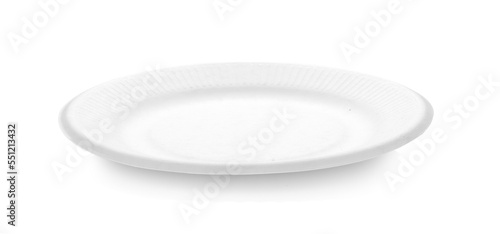 White paper plate isolated transparent png