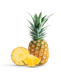Fresh pineapple on transparent png