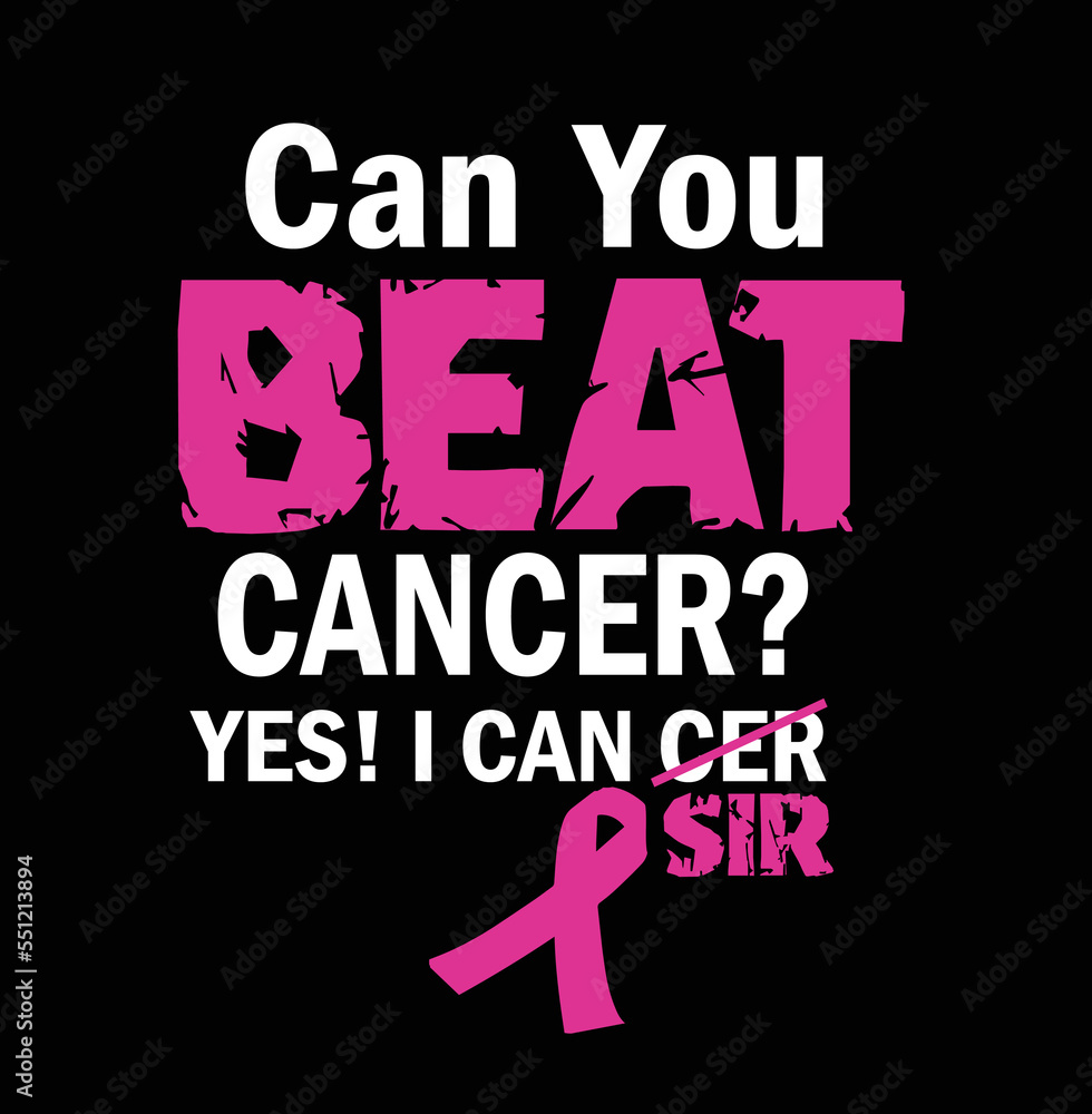 can beat cancer?yes!Icencer vector t-shirt design can beat cancer?yes!Icencer vector t-shirt design
