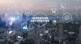 Marketing automation concept. Business Technology Internet and network