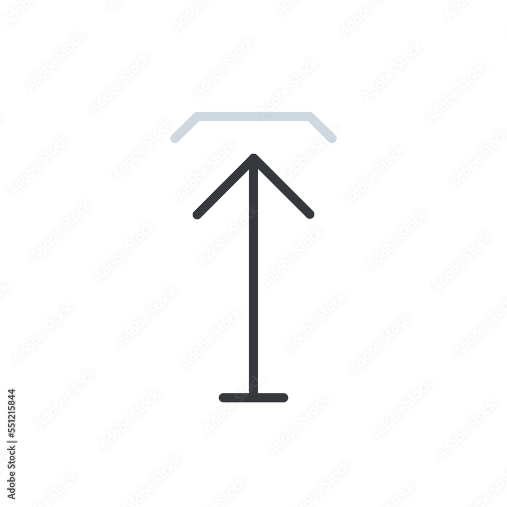 Up key icon vector. Up Arrow icon vector isolated on white background Up key icon vector. Up Arrow icon vector isolated on white background