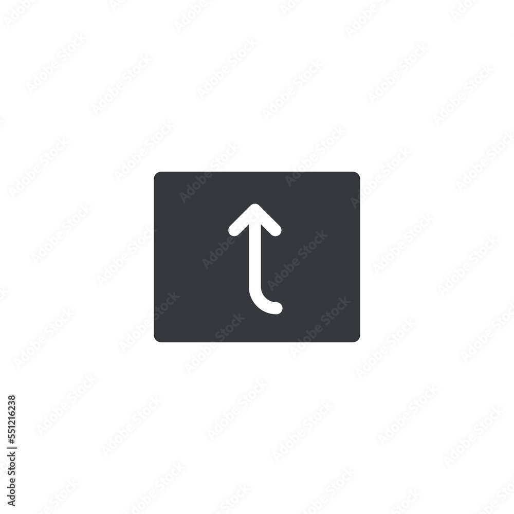 Up key icon vector. Up Arrow icon vector isolated on white background Up key icon vector. Up Arrow icon vector isolated on white background