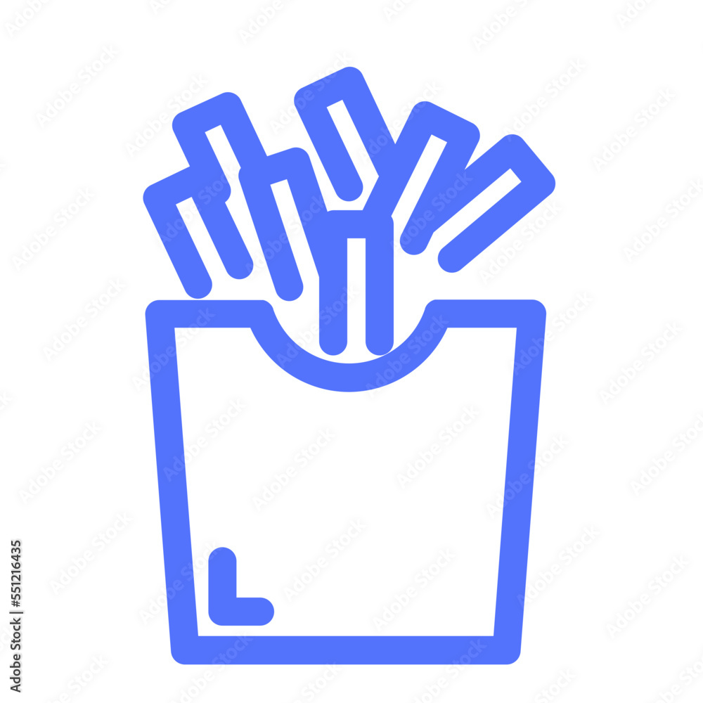Fototapeta premium French Fries Fast Food Fastfood Icon