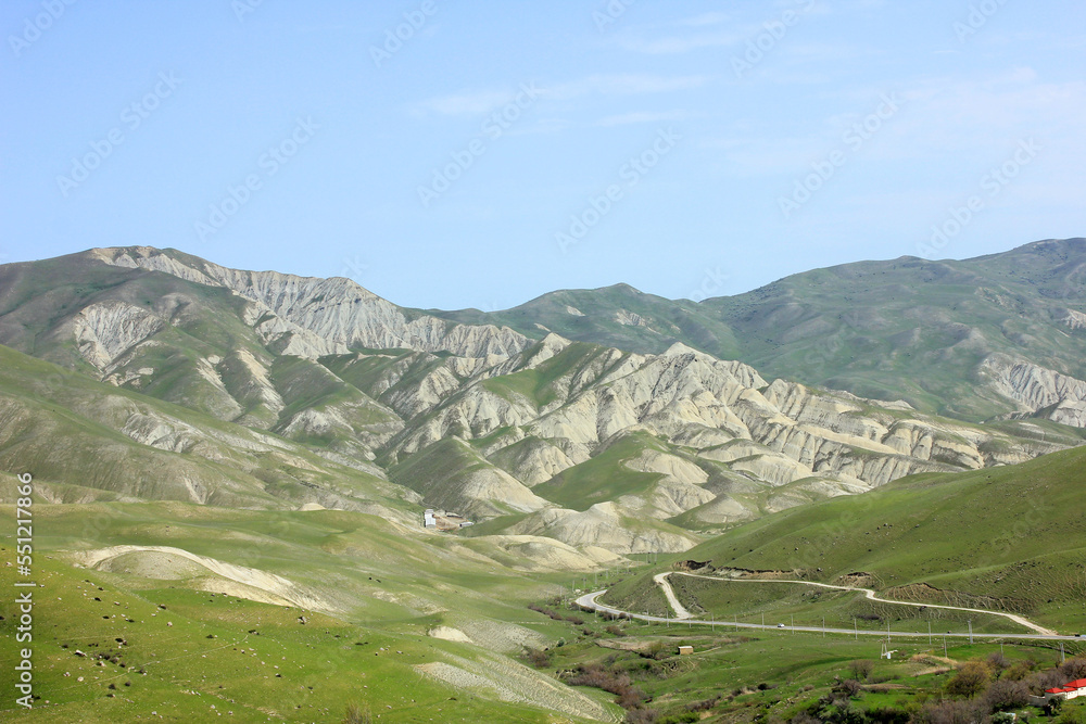 Green mountains. Khyzy region. Azerbaijan.