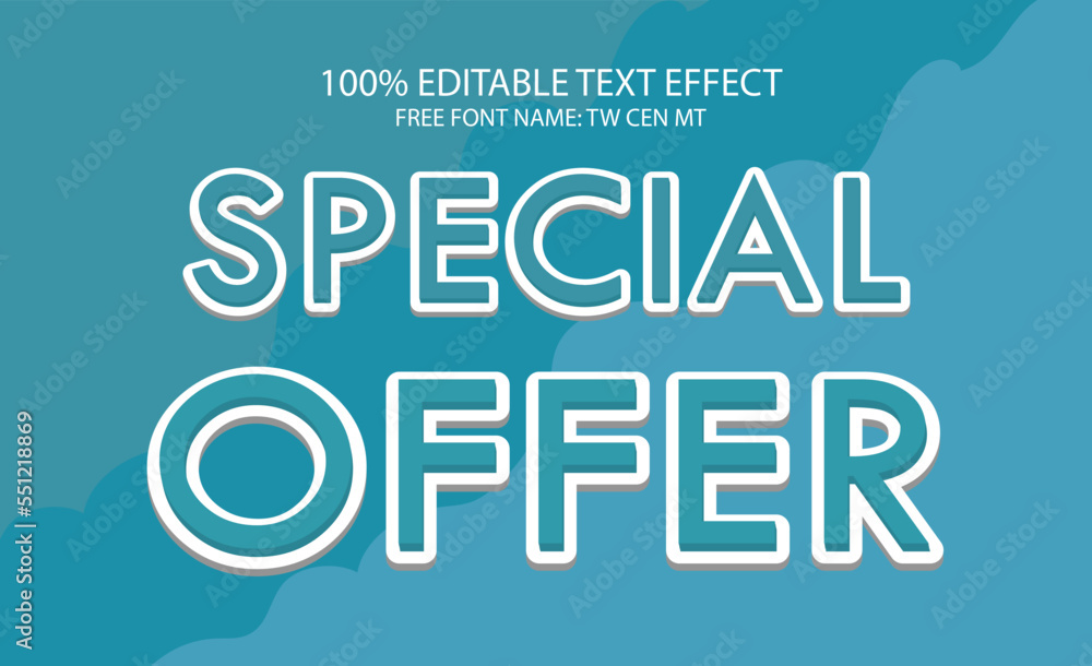 colorful light text effect 3d effect editable special offer text