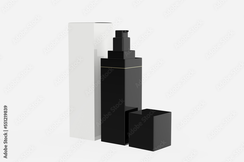 Plastic Bottle with Long Nozzle Mockup isolated on white background. 3d illustration Plastic Bottle with Long Nozzle Mockup isolated on white background. 3d illustration