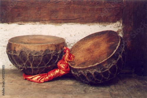 Pair of old classical Indian percussion instruments or nagadas