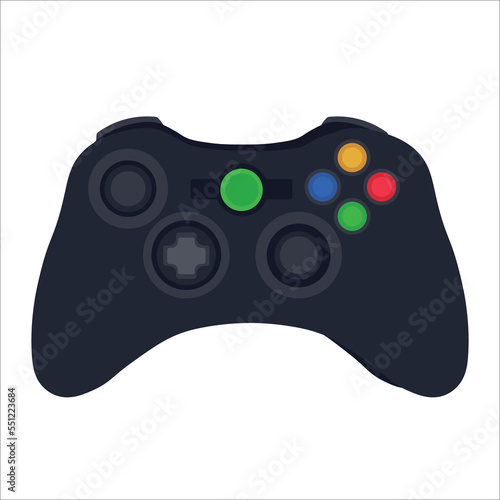 Modern game pad on white ba...