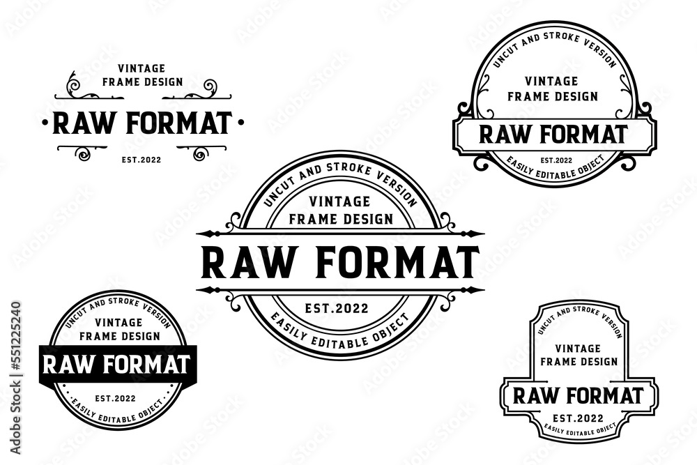 Fototapeta premium vintage logo design frame 