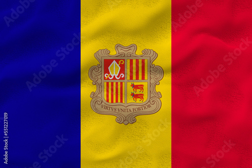 National flag of Andorra. Background with flag of Andorra