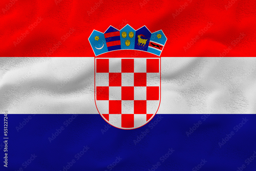 Naklejka premium National flag of Croatia. Background with flag of Croatia