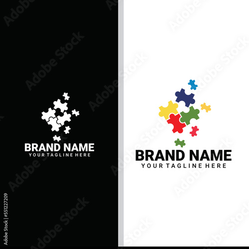  flat design autism logo